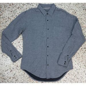Osklen Men's‎ Selvedge Collar Button Up Gray Long Sleeve Shirt Size Small